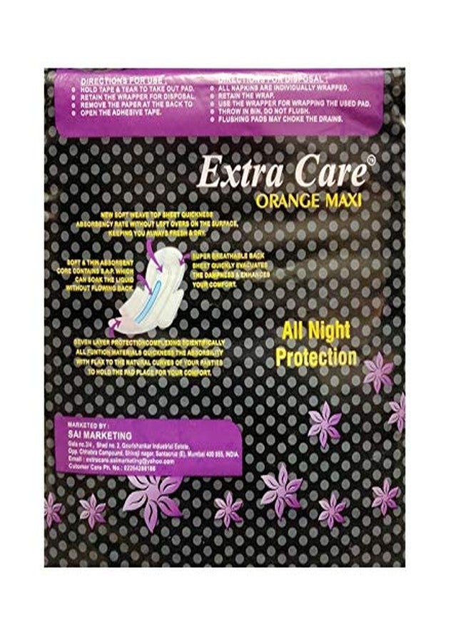 Extra Care Womens/Girls XXL Sanitary Pads (Napkins) with Wings - Pack of 40(Pack of 3) - Image 2